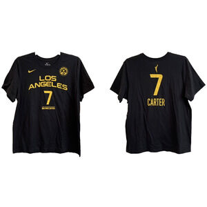 Chennedy Carter Los Angeles Sparks Nike T-Shirt XL Black Rebel Edition #7 🏀NEW